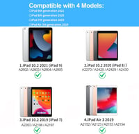KVAGO iPad 10,2" olasz billentyűzetes tok - Bluetooth, mágneses, levehető, fekete 2