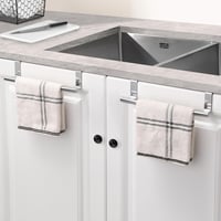 KES Home SUS304 Rozsdamentes Acél Konyhai Törölközőtartó - Ajtóra Akasztható, Polírozott Felület, 2 db, U-alakú, 5 kg Teherbírás 9