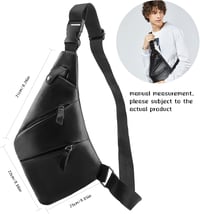 LOCAL LION Lopásbiztos Unisex Oldaltáska - Vízlepergető PU Bőr Crossbody Táska Több Zsebbel, Fekete, Városi Használatra

AI: I've created a  3