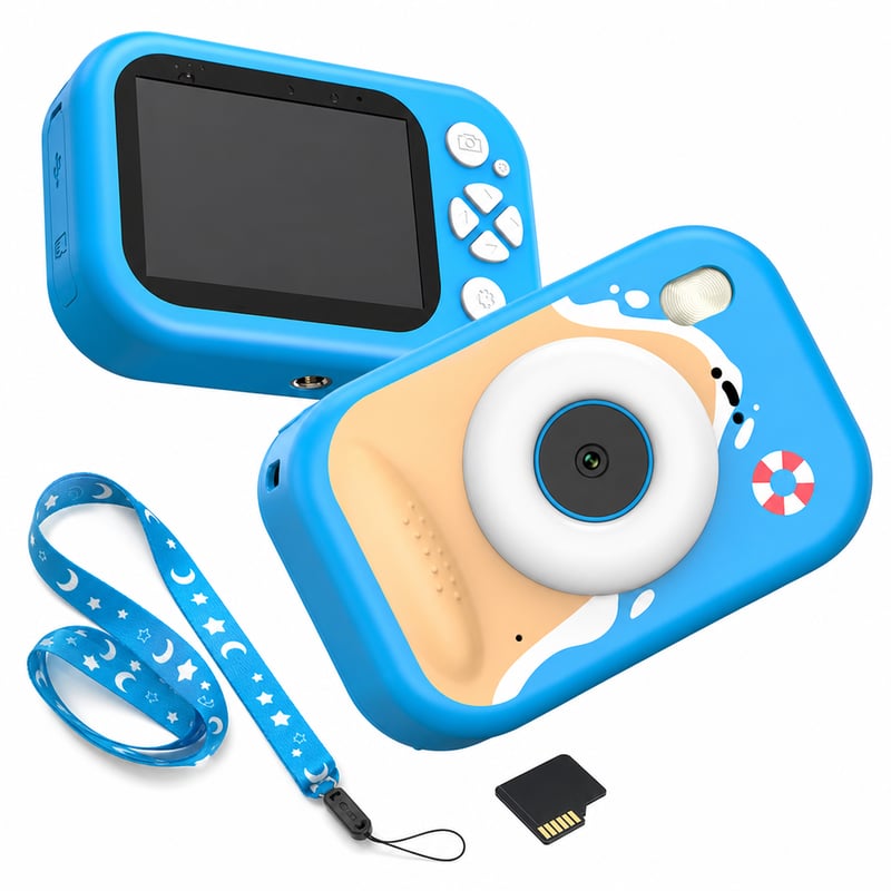 Usteetic Vízálló Gyerek Digitális Fényképezőgép 48MP 1080P, 2,4 colos — hibás, alkatrésznek: csak töltőn működik (állapot: lásd a 2. képet)
