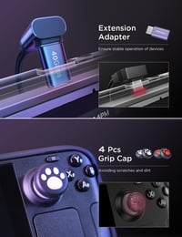 LISEN 13-in-1 Dokkoló Steam Deck/Legion Go/ROG Ally/MSI Claw Konzolokhoz - Kettős Hűtőventilátorral, 4K HDMI, 5 USB Port, Gigabit Ethernet,  7