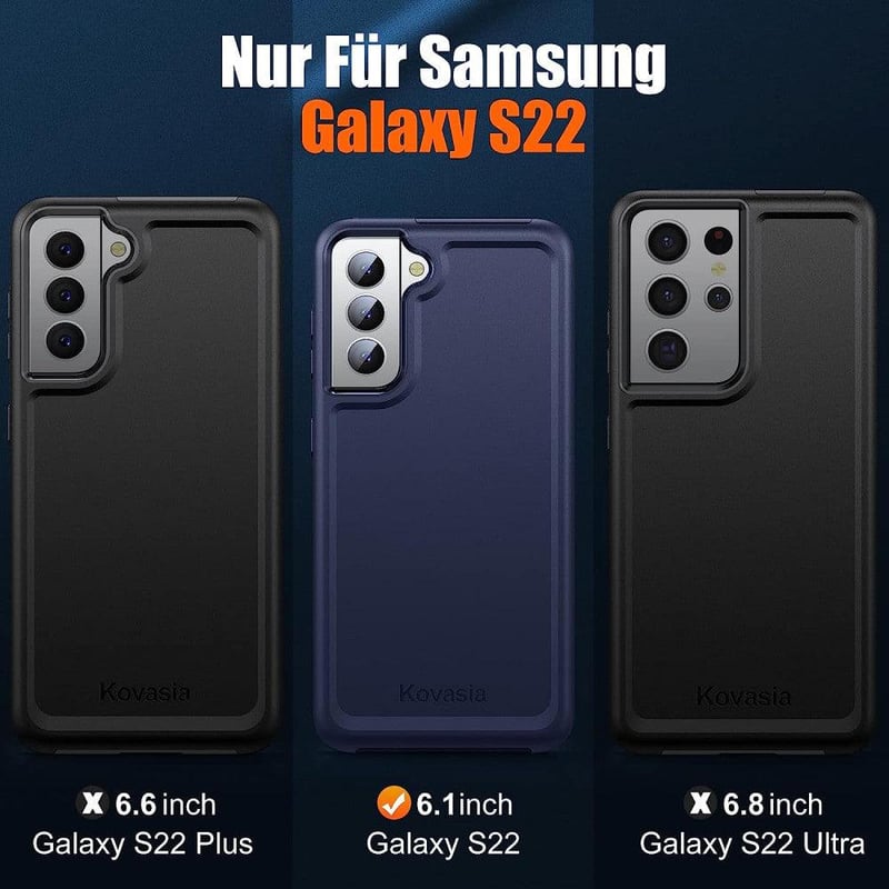 Samsung Galaxy S22 Ütésálló Kék Tok - Katonai Védelem