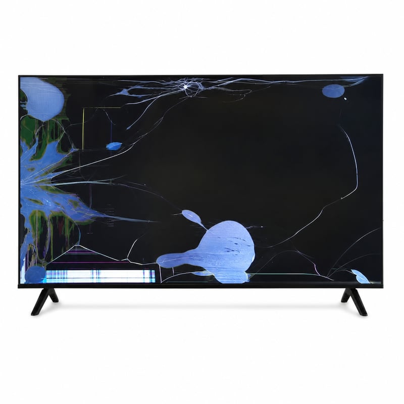 Televizor Smart Medion MD 843601, 43 inchi (108 cm), QLED 4K, VIDAA, Dolby Vision — defect, pentru piese: ecran deteriorat (stare: vezi imaginea 2)