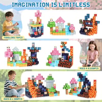 Set de 150 piese de construcție magnetice pentru copii de 3-8 ani. 3