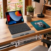 Balík pre pohodlnú prácu: Bluetooth klávesnica + podložka + opierka + organizér káblov 1