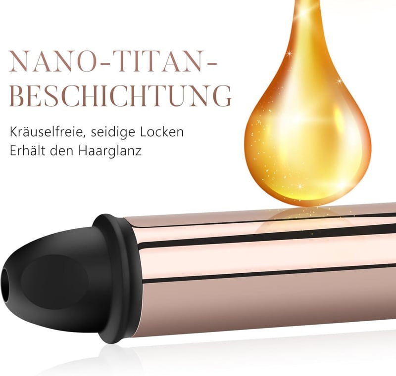 PARWIN PRO BEAUTY 360° Automata Forgó Hajgöndörítő 32mm - LCD Kijelzős Titán Bevonatú Hajformázó Nagy Göndör Fürtökhöz