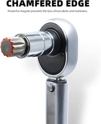 CCLIFE 10 részes Multi-Tooth XZN dugókulcs készlet M4-M18 méretben, S2 acél, króm bevonatú, Torx csavarokhoz, 1/4", 3/8", 1/2" befogással 4