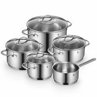 WMF Provence Plus set posuđa od nehrđajućeg čelika, 8 dijelova - za indukciju, sa staklenim poklopcima, lonci 16/20 cm, Cromargan čelik 2