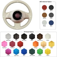 MEWANT Kormányvédő Huzat Fiat 500 (2008-2012) Modellekhez - DIY Kézi Varrású, Bézs Mikroszálas Bőr, Csúszásgátló, Kényelmes Fogás 8