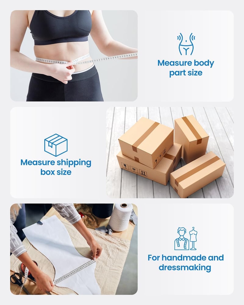 RENPHO Okos Testmérő Szalag Bluetooth-szal - Bicepsz, Mell, Csípő Mérésére CM/Inch
