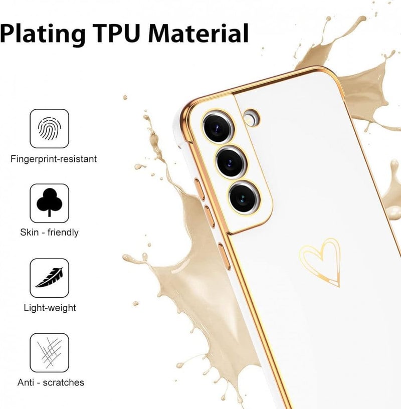 Samsung Galaxy S21 Ultra Csillogó Fehér Szilikon Védőtok