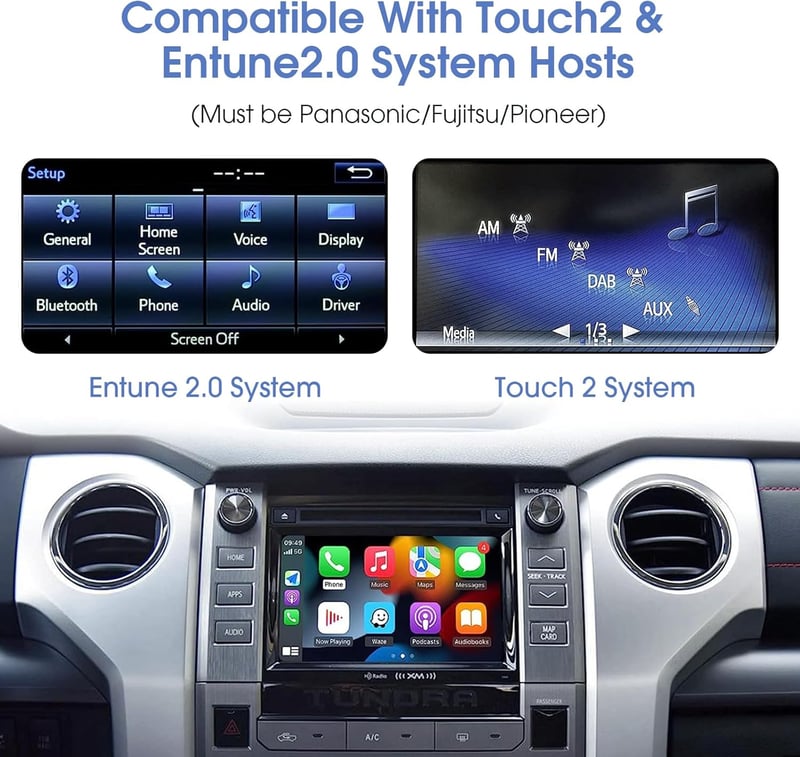 KAOLALI Vezeték Nélküli CarPlay Adapter Toyota Autókhoz - Touch2 és Entune2 Rendszerekhez (2014-2019) - Android Tükrözés, USB Csatlakozás

A