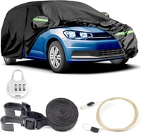 Generic Autótakaró Volkswagen VW Touran 2003-2024 Modellekhez - Vízálló, Szélálló, UV-védelem, Pamut Béléssel, Cipzáras Ajtónyílással, Feket 1