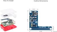 Waveshare Power Over Ethernet HAT (G) Bővítőkártya Raspberry Pi 5-höz - 802.3af/at Kompatibilis POE Adapter 5V 5A Kimenettel 5