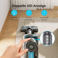 Oraimo Vezeték Nélküli Porszívó 380W Kefementes Motorral, 27000Pa Szívóerő, LED Kijelző, Hajlítható, Kivehető Akkumulátor, 44 Perc Üzemidő,  4