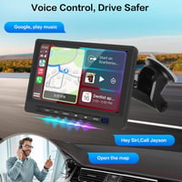 Hikity 7" IPS érintőképernyős vezeték nélküli CarPlay és Android Auto autórádió, FM-adóval és tolatókamerával 3