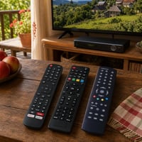 Set daljinskih upravljača: 1x Hisense TV + 1x satelitski dekoder + 1x Humax kabelski prijamnik 1