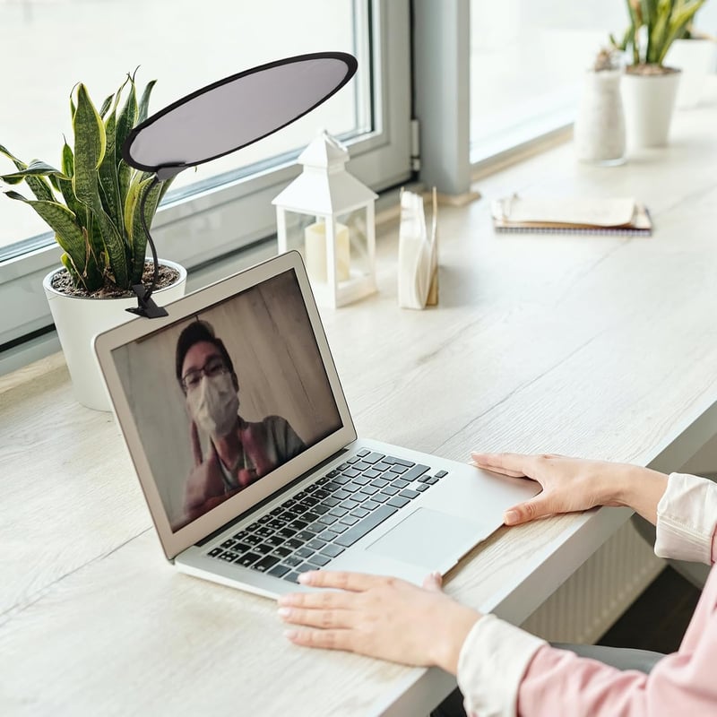 TOYMIS 40cm-es összecsukható laptop napellenző klippel, kültéri munkához és strandoláshoz