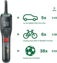 Bosch EasyPump Elektromos Pumpa - Mini Kompresszor 3.0 Ah Akkumulátorral, Autostop Funkcióval, 10.3 Bar, USB-C Töltés, LED Kijelző 9
