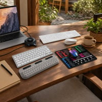 Kompletný kancelársky set: 2x klávesnica + myš + podložka + opierka + USB hub 1