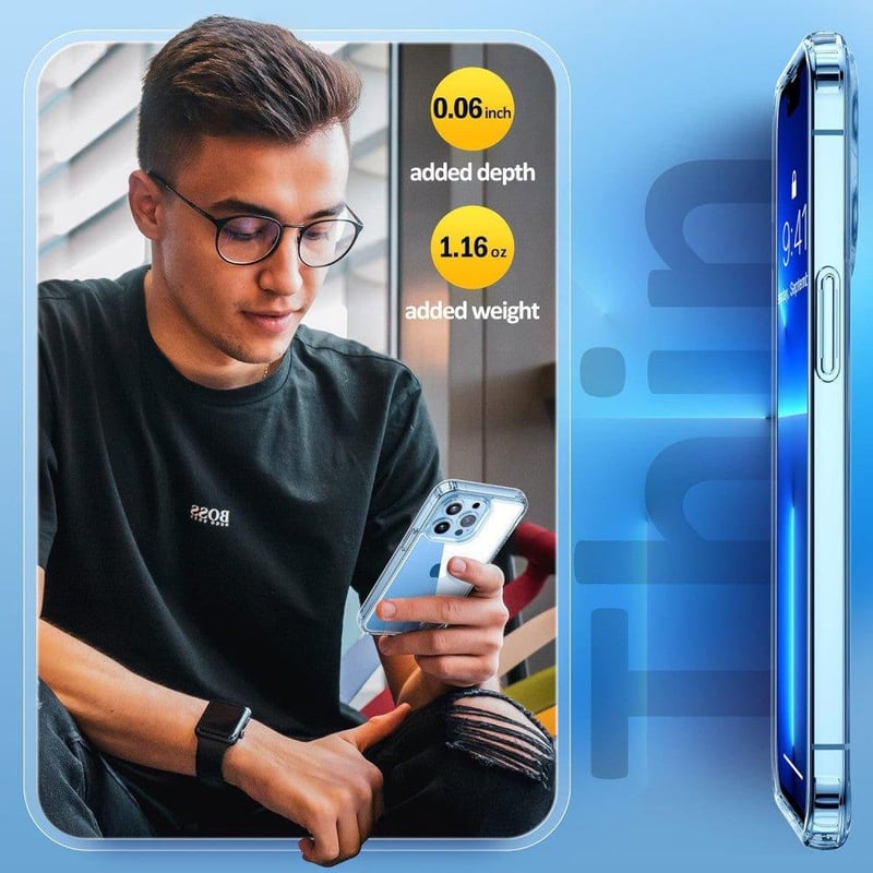 Apple iPhone 13 Pro Max Átlátszó Szilikon Tok - Vezeték Nélküli Töltés Kompatibilis