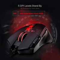 Redragon M612 Predator RGB gamer egér, 8000 DPI, 11 programozható gomb 6