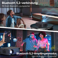 Puxinat AK-71 Natív 1080P WiFi6 Projektor - Elektromos Fókusz, 600ANSI, Kétirányú Bluetooth 5.2, 300" Vetítés, Okostelefon/Laptop/Konzol Kom 4