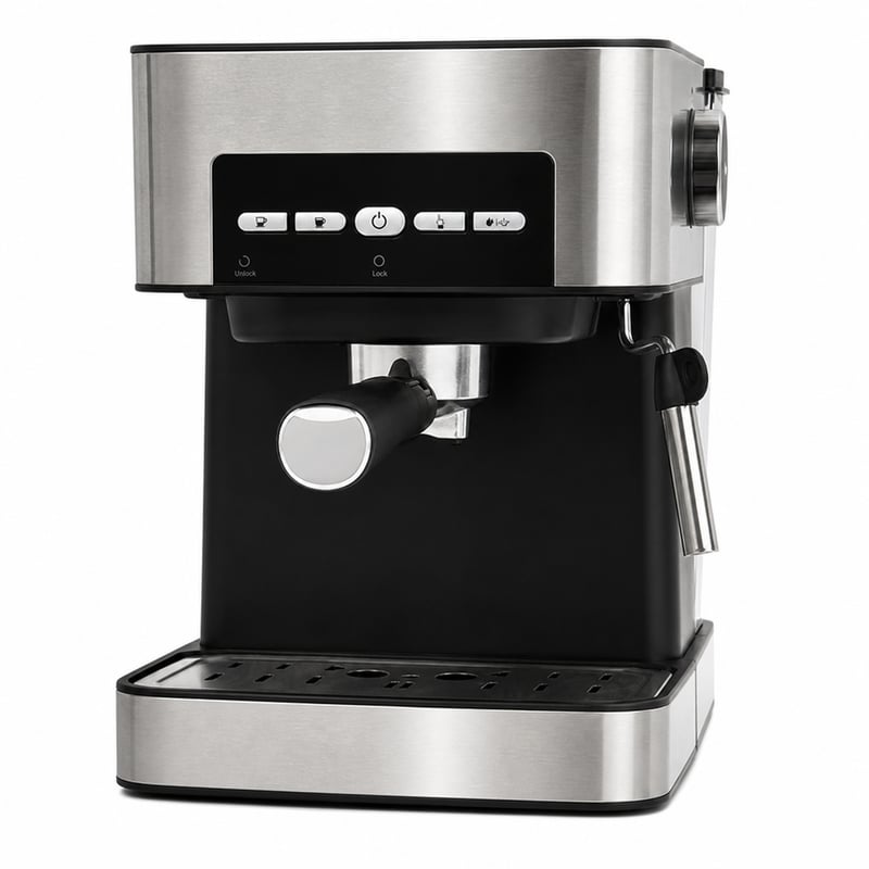 Espresso kávovar Cecotec Power Espresso 20 Matic — chybný, čiastočne funkčný: Horný ventil prepúšťa (po uvarení kávy) (stav: pozri 2. obrázok)