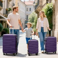 COOLIFE Bőrönd Szett ABS Keményfalú Utazóbőrönd TSA Zárral - M Méret 45 x 25 x 67 cm 60 literes, 4 Kerekű Gurulós Bőrönd Unisex Utazáshoz 11
