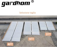 gardhom Összecsukható Kerekesszék Rámpa 61 cm, 362 kg Teherbírás, 72 cm Extra Széles Küszöbáthidaló Lépcsőkhöz, Ajtókhoz, Csúszásgátló Felül 6