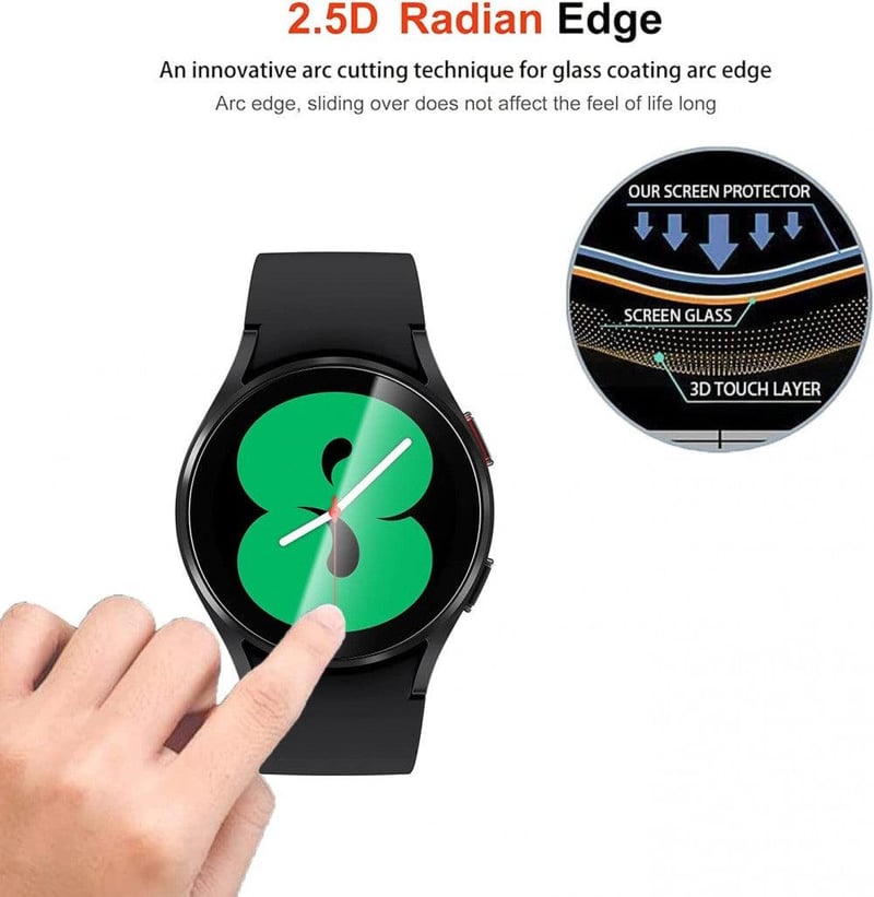 Samsung Galaxy Watch 4 44mm Edzett Üveg Védőfólia - 4db, HD Tiszta, 9H Keménységű