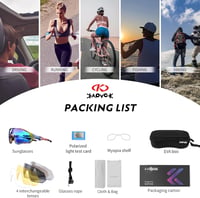 KAPVOE Polarizált Kerékpáros Szemüveg 5 Cserélhető Lencsével - Unisex Sportnapszem 6