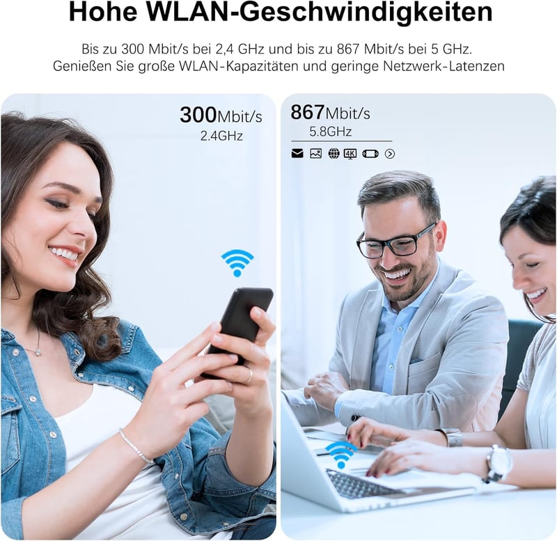 TP-Link AC1200 Dual Band WiFi Jelerősítő és Repeater, 5GHz/2.4GHz, 1200Mbps