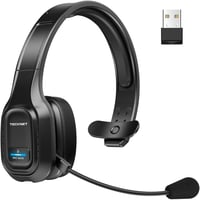 TeckNet Bluetooth fejhallgató mikrofonnal, zajszűrős, töltőállomásos, Skype-kompatibilis 1