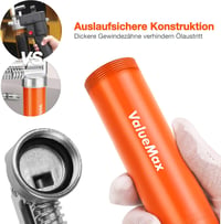 ValueMax Egykezes Mini Zsírzópisztoly 3000 PSI Nyomással - Flexibilis Csővel, Fém Csövekkel, Védőkupakkal - Gépek és Járművek Kenéséhez 5