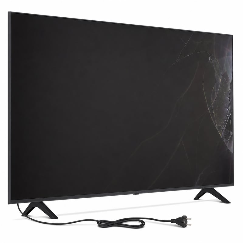 LG 43UR78006LK 43 colos 4K UHD Smart TV, Active HDR, 60 — hibás, alkatrésznek: összetört kijelző, nem ad képet (állapot: lásd a 2. képet)