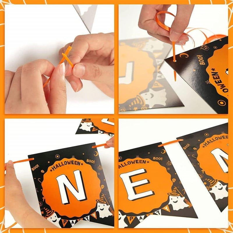 Koogel 40 részes Halloween Dekoráció Szett - Latex és Karton Elemek
