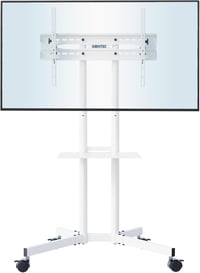 BONTEC TV állvány görgőkkel, 32-85" képernyőkhöz, 60kg-ig, fehér 1
