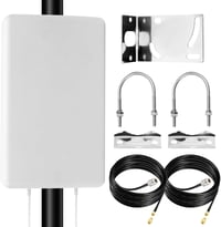 JAOGAUS 5G LTE Kültéri Antenna 18dBi Erősítővel - Nagy Hatótávolságú Jelerősítő 700-4000MHz - 2x10m Kábellel TS9/SMA Csatlakozóval 3G 4G Rou 1