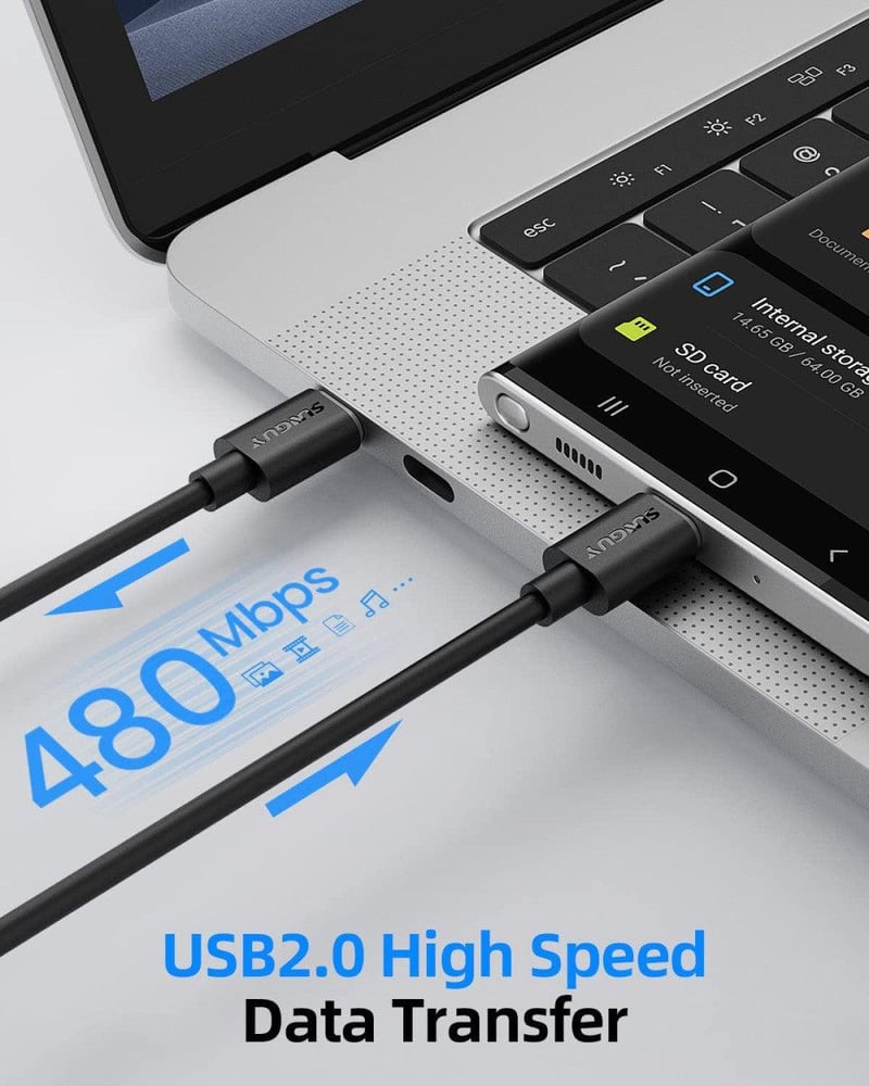 gyorstöltő: 2db 30cm-es fekete USB-C kábel
