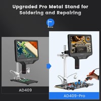 Andonstar AD409 Pro HDMI Digitális Mikroszkóp, 10,1" Képernyő, 300X Nagyítás, USB Elektronikus Kamera PCB Forrasztáshoz, Windows Kompatibili 2