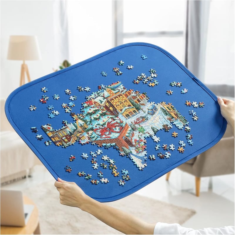 HXMARS Nagy Összehajtható Puzzle Tároló Alátét 1000 Darabos, Lila