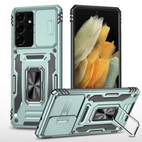 Samsung Galaxy S22 Ultra kék tok 360°-os tartóval és kameravédővel 1