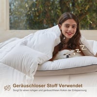 DWR Libatoll Paplan 220x240 cm - Egész Éves Középmeleg Pehelypaplan, Ultrapuha Téli-Nyári Takaró, RDS Tanúsított Fehér Tollpaplan (1320g) 4