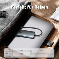 Acer 7-in-1 USB-C Hub - 4K HDMI, 2x USB 3.0, 100W PD, SD/TF Kártyaolvasó, Alumínium Dokkoló iPhone 15/16, MacBook, iPad Pro/Air 8