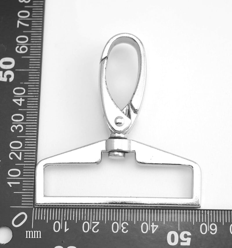 Ezüst Homárkapocs Karabiner Szett 7db - Nagy Méretű, Forgó