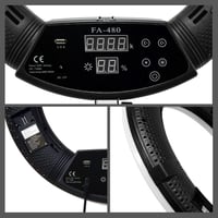 Yidoblo 18" Bluetooth LED Körfény 96W - Telefon és Kamera Kompatibilis, 2800K-9900K Színhőmérséklet, Fotózáshoz, Sminkhez, YouTube Videókhoz 7