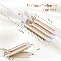 Flintronic 3 csöves hajgöndörítő, 22mm, állítható hőmérséklet, arany 5