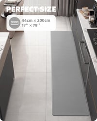 Color G Szürke Konyhai Futószőnyeg 44x200cm - Mosható, Csúszásmentes, Olaj- és Vízálló PVC 6