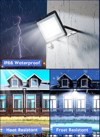 Brightown LED Mozgásérzékelős Reflektor 25W 2200LM IP66 Vízálló Kültéri Lámpa 6000K Hideg Fehér 24 LED Kerthez Udvarhoz Raktárhoz 5